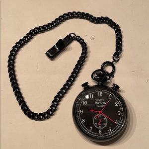 Invicta Black Pocket Watch